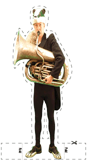 Sam plays the tuba